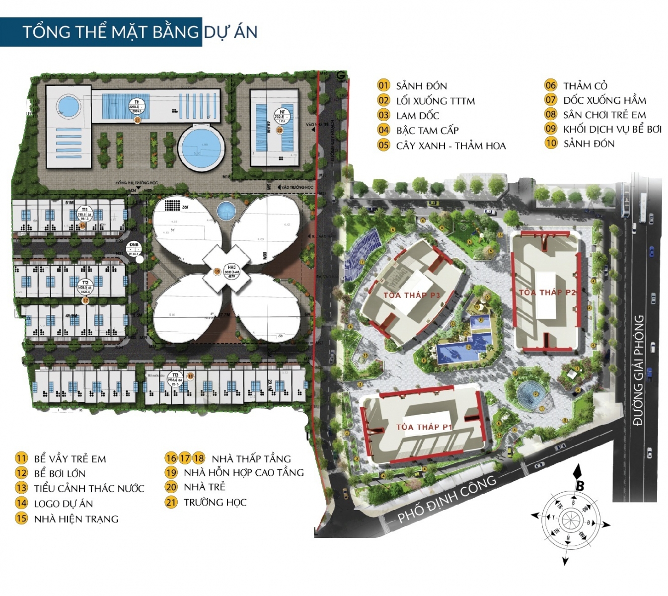 Mặt bằng tổng thể dự án Imperia 360 Giải Phóng