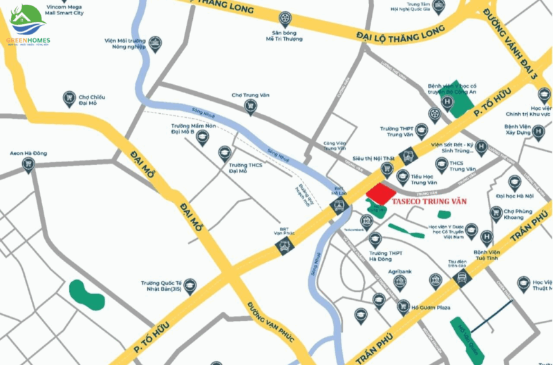 Dự án Taseco Trung Văn ở đâu?