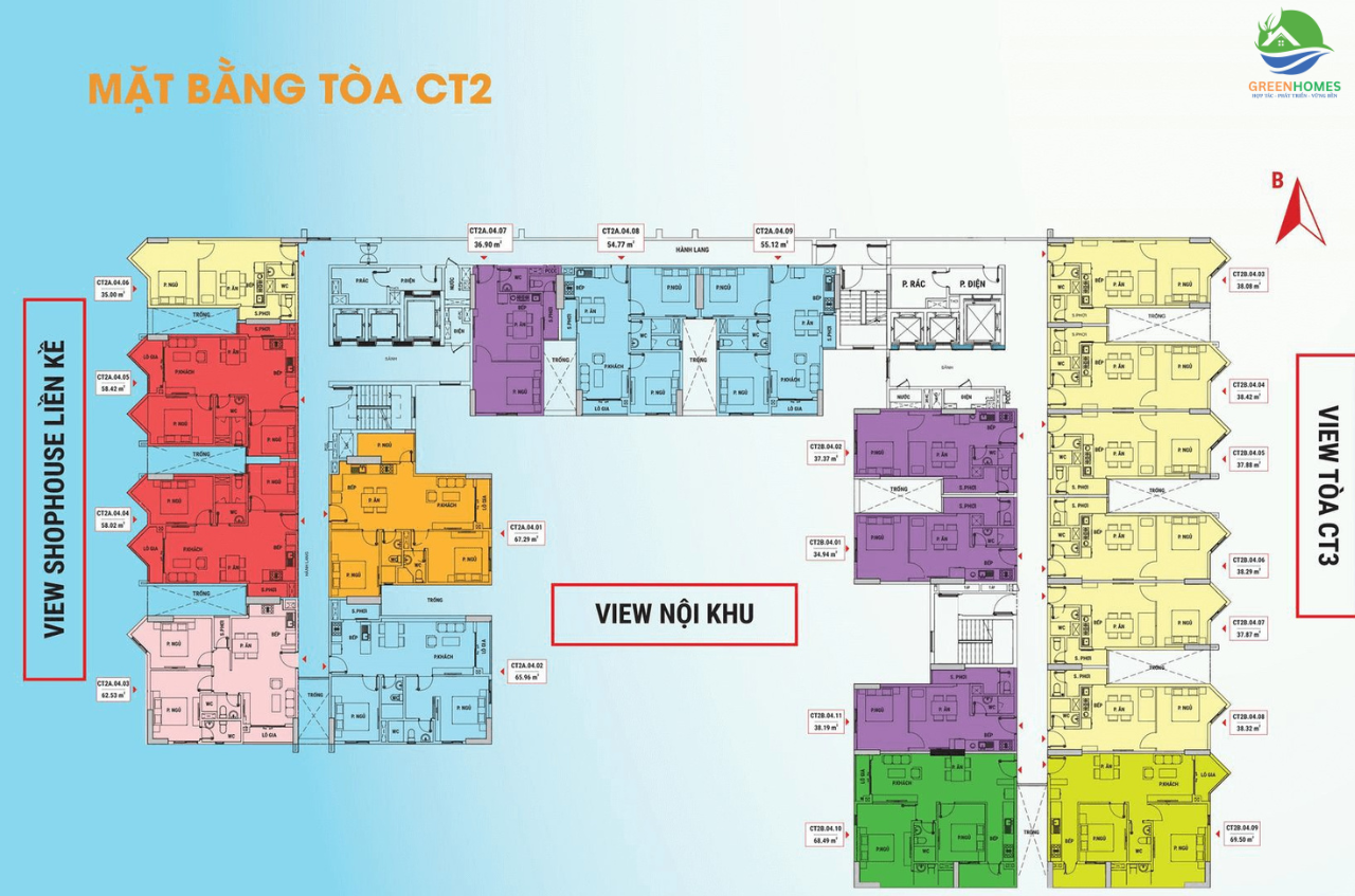 Mặt bằng nhà ở xã hội Him Lam Thượng Thanh