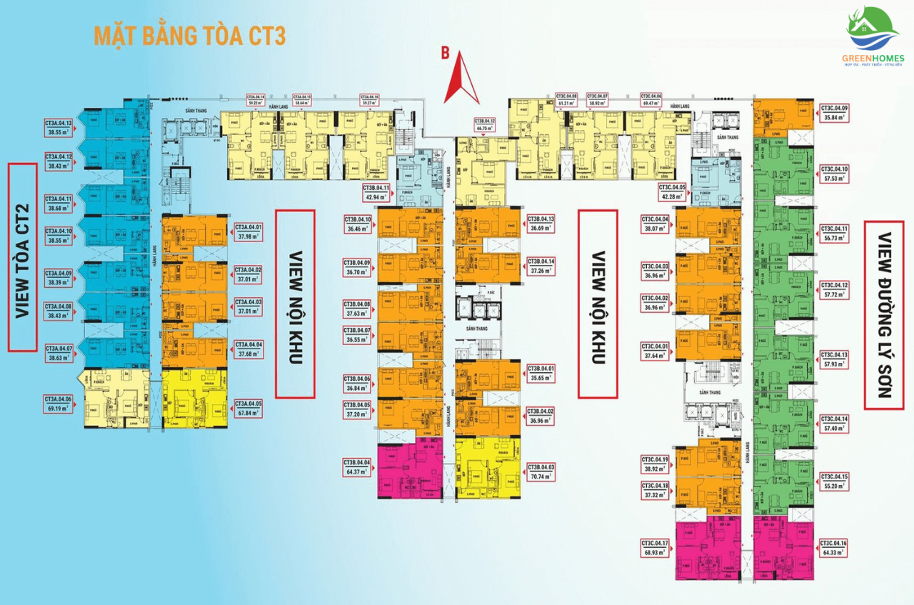 Mặt bằng nhà ở xã hội Him Lam Thượng Thanh
