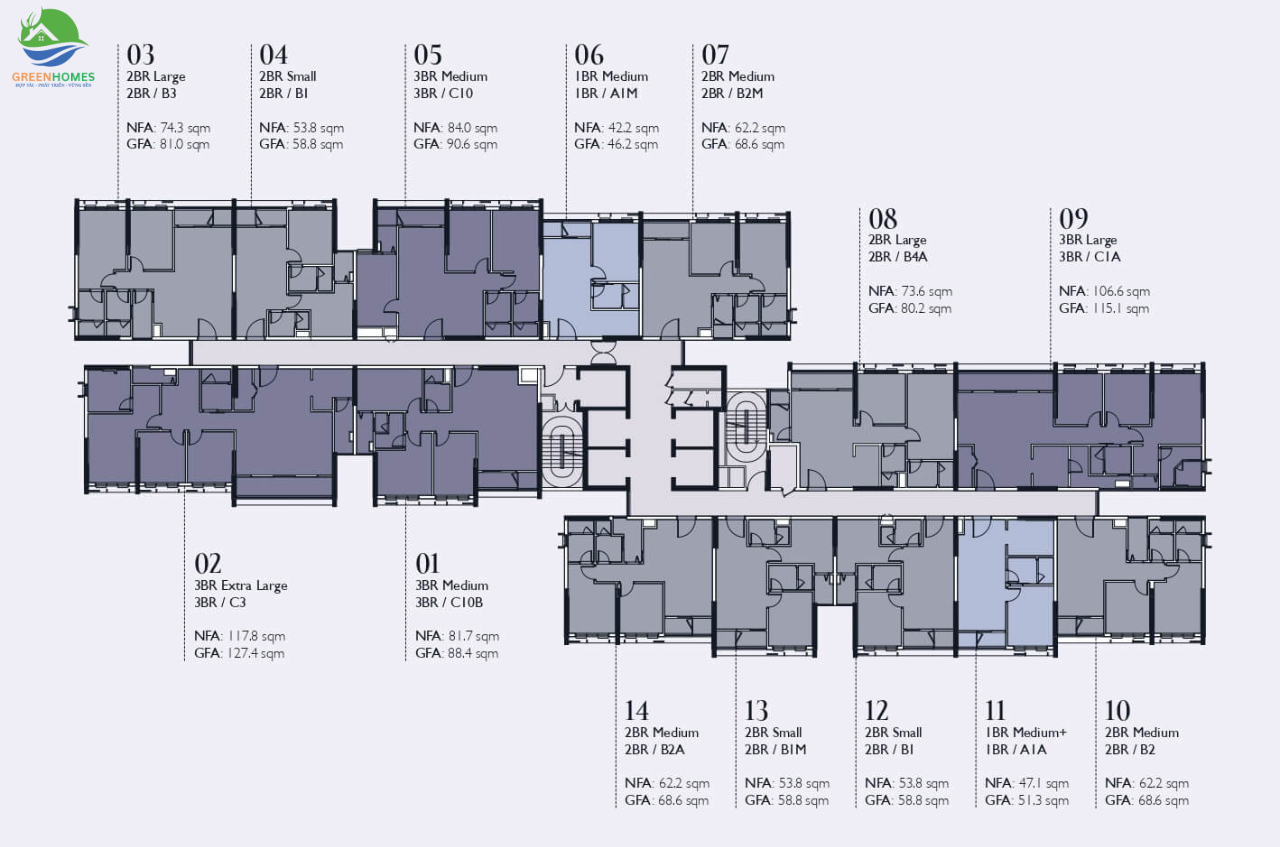 Mặt bằng The Senique Hanoi Ocean Park