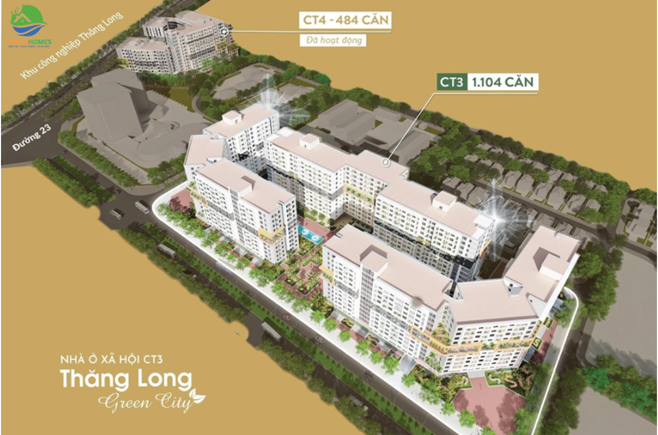 nhà ở xã hội Thăng Long Green City