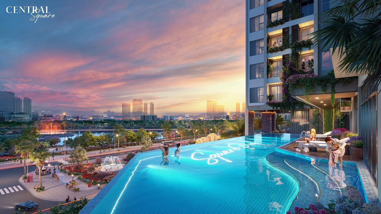 Tiện ích bể bơi Central Square Phổ Yên