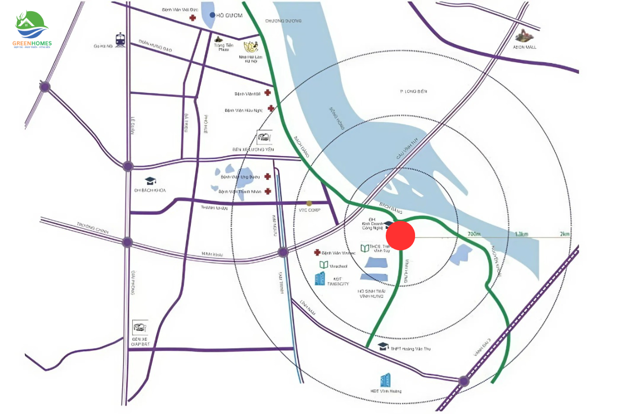Vị trí dự án Nhà ở xã hội 393 Lĩnh Nam