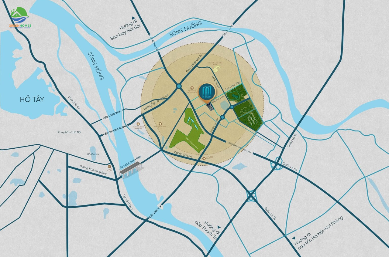 Vị trí dự án Noble Crystal Long Biên