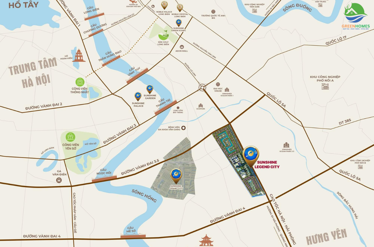 Vị trí Sunshine Legend City