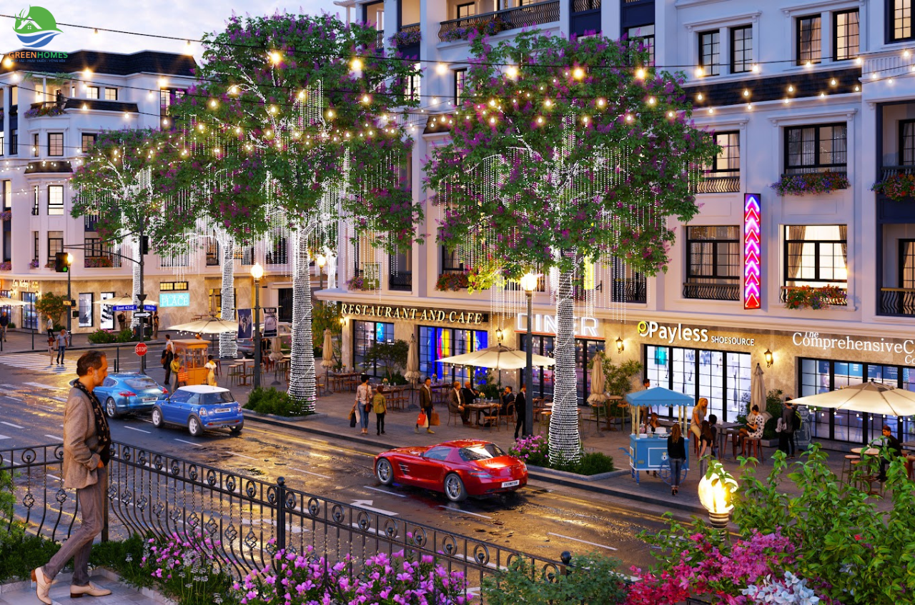 Phối cảnh Shophouse Green Little Town Cổ Bi Gia Lâm