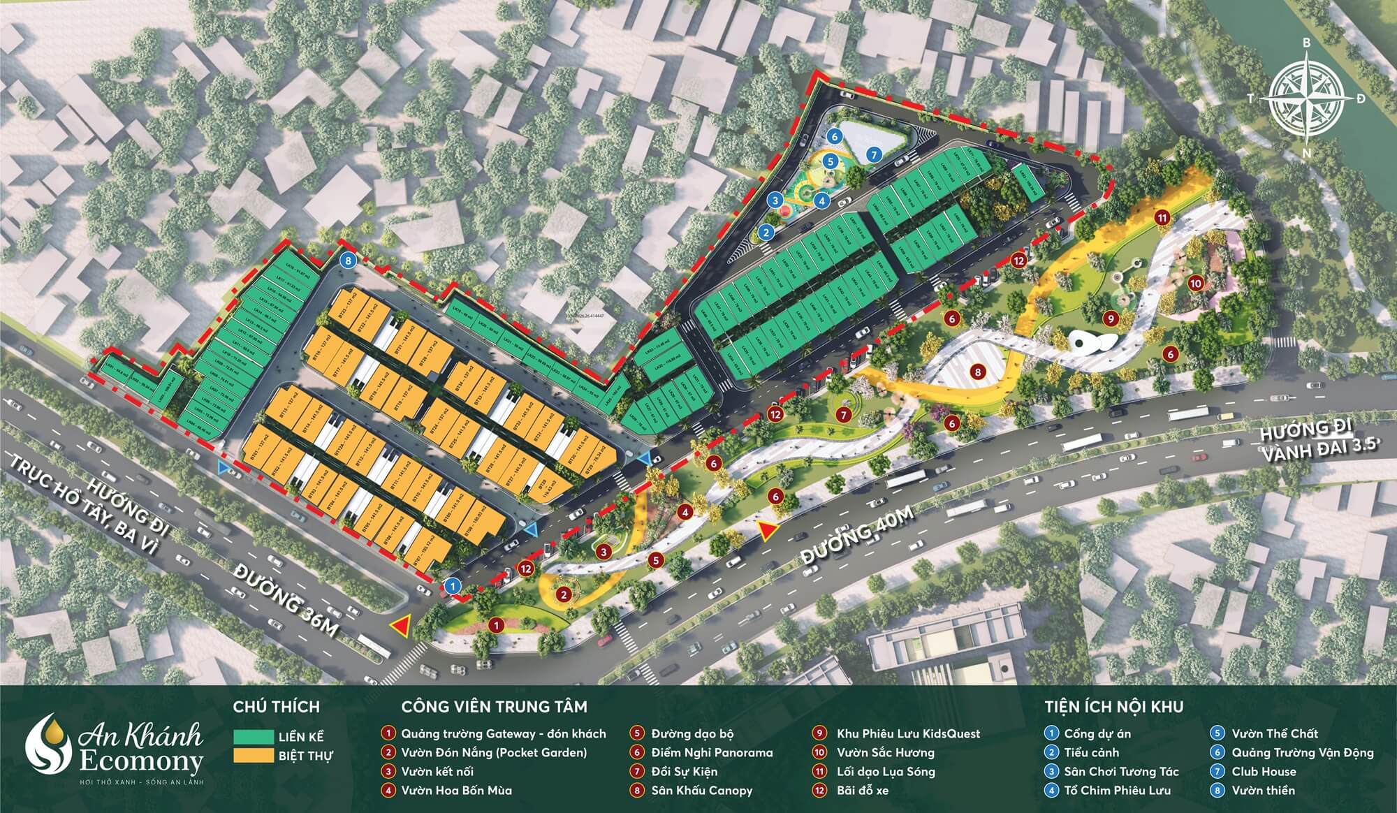 Mặt bằng dự án An Khánh Economy