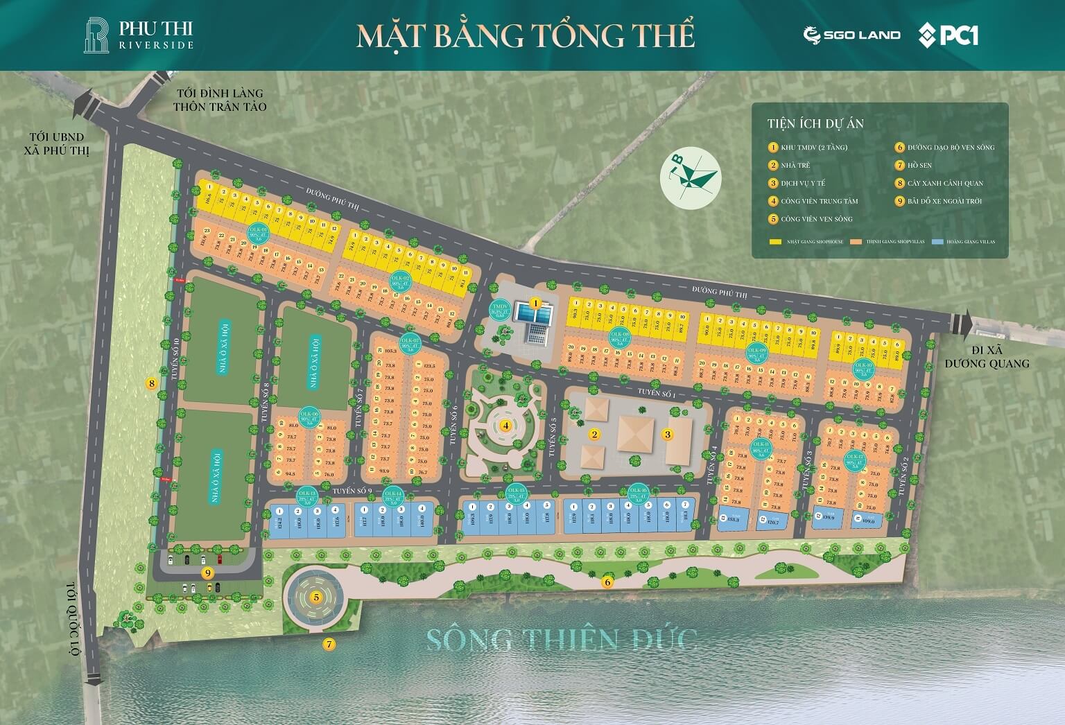 Mặt bằng dự án Phú Thị Riverside Gia Lâm