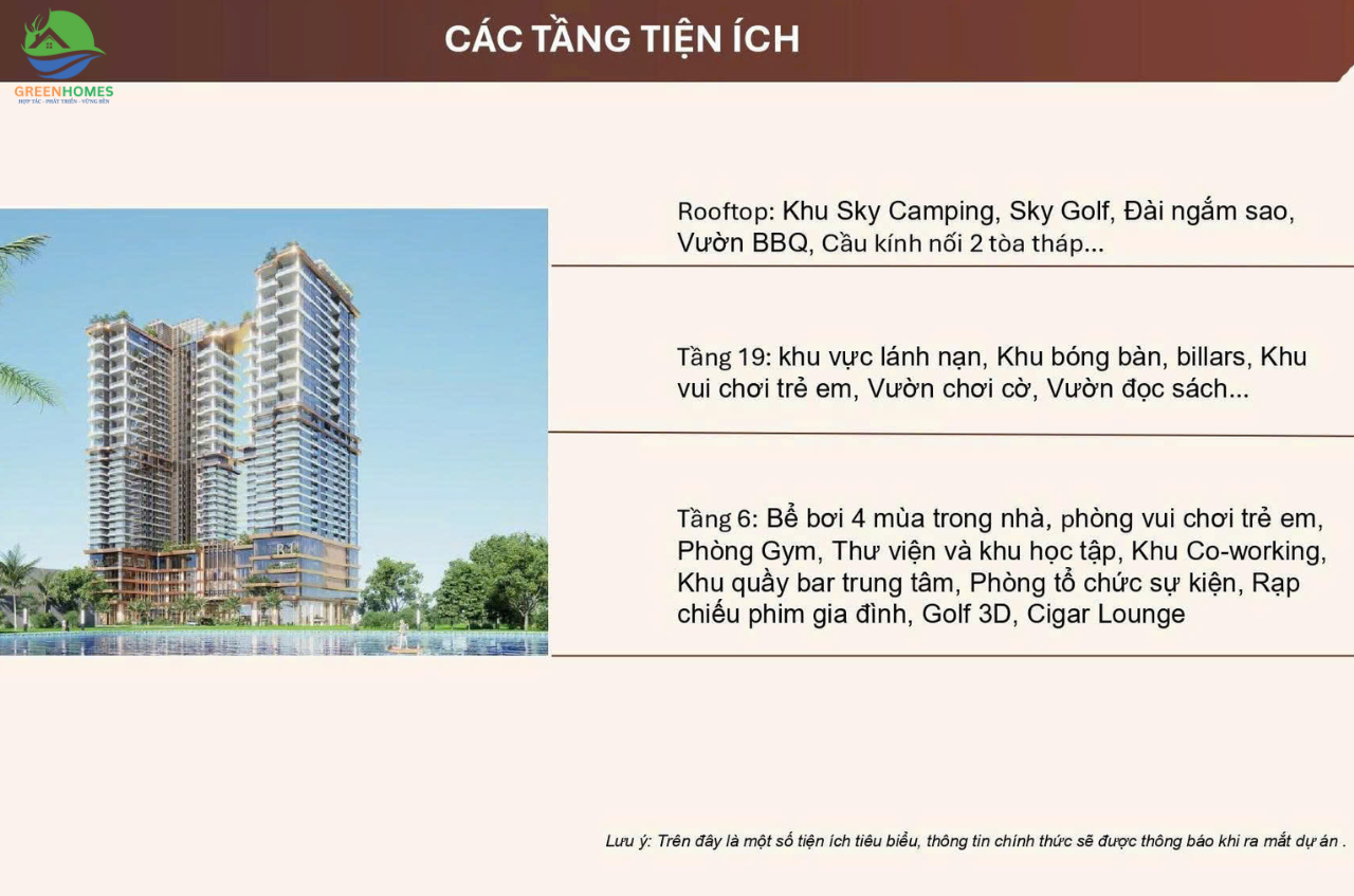Tiện ích dự án Rivea Residences Hà Nội
