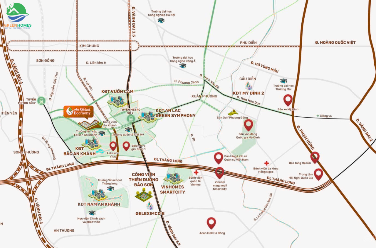 Vị trí dự án An Khánh Economy Hoài Đức