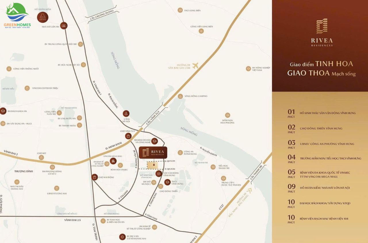 Vị trí dự án Rivea Residences Hà Nội